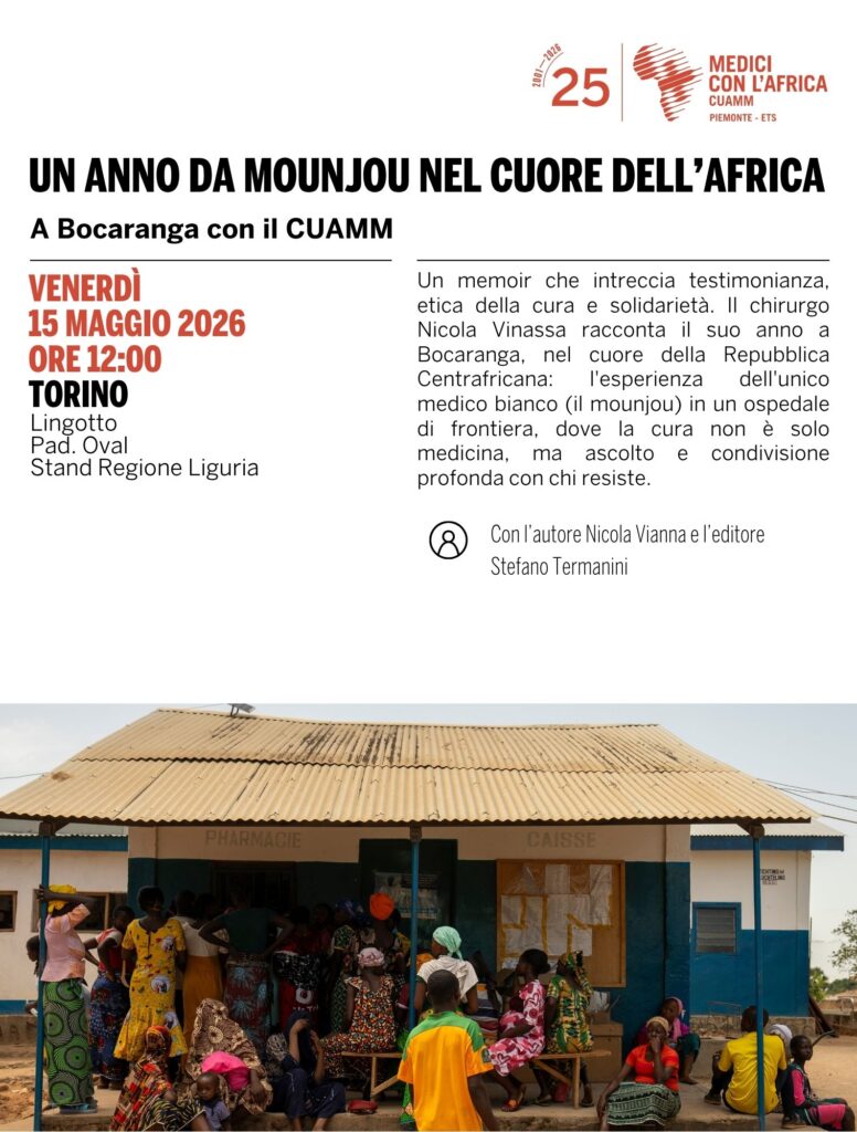 Presentazione “Un anno da Mounjou nel cuore dell’Africa. A Bocaranga con il Cuamm” – Salone del Libro